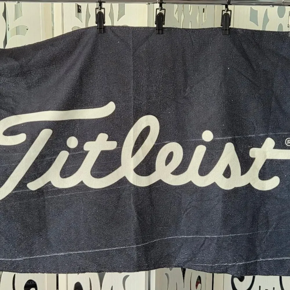 Titleist Golf Logo Oversized Beach Towel Black White Pool Bath Approx 30x60